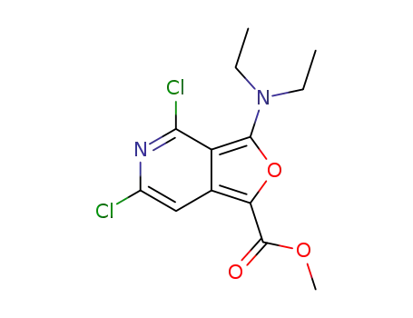 Furo[3,4-c]pyridine-1-carboxylic  acid,  4,6-dichloro-3-(diethylamino)-,  methyl  ester