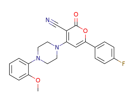 2H-Pyran-3-carbonitrile,
6-(4-fluorophenyl)-4-[4-(2-methoxyphenyl)-1-piperazinyl]-2-oxo-