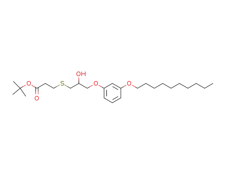 3-[3-(3-decyloxy-phenoxy)-2-hydroxy-propylsulfanyl]-propionic acid <i>tert</i>-butyl ester