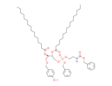 hexadecanoic acid {(1R,2R)-3-[benzyloxy-(2-benzyloxycarbonylamino-ethoxy)-phosphoryloxy]-2-hexadecanoyloxy-1-(4'-methoxy-benzyloxymethyl)}-propyl ester