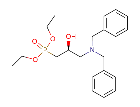 Molecular Structure of 288314-67-0 (diethyl (S)-3-(N,N-dibenzylamino)-2-hydroxypropylphosphonate)