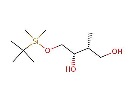 Molecular Structure of 501084-28-2 (1,3-Butanediol, 4-[[(1,1-dimethylethyl)dimethylsilyl]oxy]-2-methyl-,
(2R,3S)-)