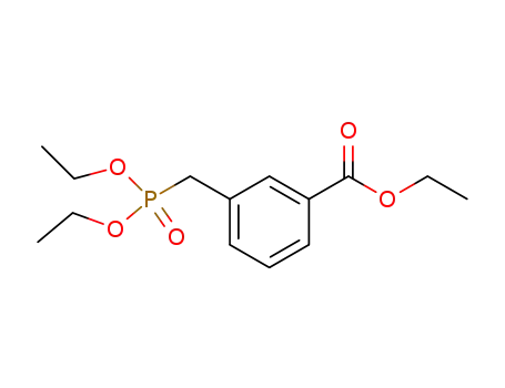 Molecular Structure of 79026-14-5 (Benzoic acid, 3-[(diethoxyphosphinyl)methyl]-, ethyl ester)
