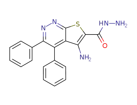 Thieno[2,3-c]pyridazine-6-carboxylic acid, 5-amino-3,4-diphenyl-,
hydrazide