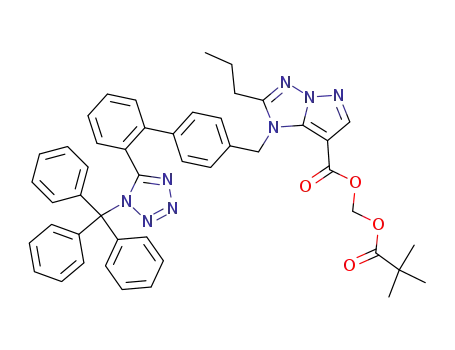 Pivaloyloxymethyl 2-propyl-1-[[2'-(N-trityltetrazol-5-yl)-biphenyl-4-yl]methyl]-1H-pyrazolo[1,5-b][1,2,4]triazole-7-carboxylate