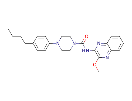 1-[(2-Methoxyquinoxalin-3-yl)aminocarbonyl]-4-(4-butylph-enyl)-piperazine