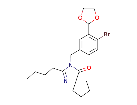 2-(1,3-Dioxolan-2-yl)-4-[(2-n-butyl-4-oxo-1,3-diazaspiro[4.4]non-1-en-3-yl)methyl]bromobenzene