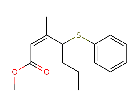 methyl 3-methyl-4-phenylthiohept-2(Z)-enoate