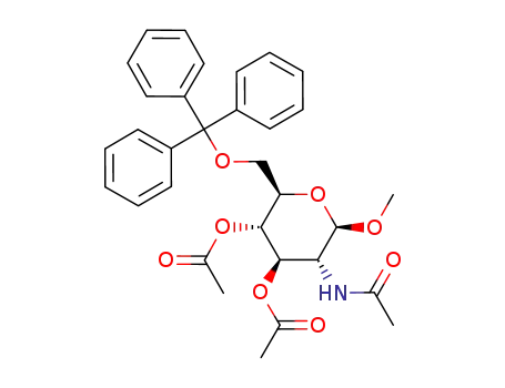 methyl 2-acetamido-3,4-di-O-acetyl-2-deoxy-6-O-triphenylmethyl-β-D-glucopyranoside