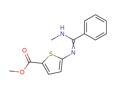 Molecular Structure of 380416-72-8 (2-methoxycarbonyl-5-(α-methylaminobenzylidene)aminothiophene)