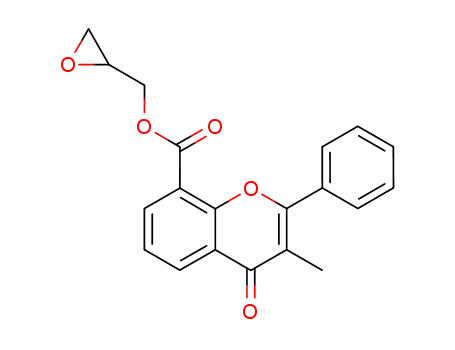 Molecular Structure of 86433-56-9 (oxiranemethyl 2-phenyl-3-methyl-4-oxo-4H-1-benzopyran-8-carboxylate)