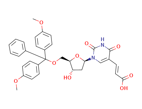 2-Propenoic acid, 3-[1-[5-O-[bis(4-methoxyphenyl)phenylmethyl]-2-deoxy-β-D-erythro-pentofuranosyl]-1,2,3,4-tetrahydro-2,4-dioxo-5-pyrimidinyl]-, (2E)-