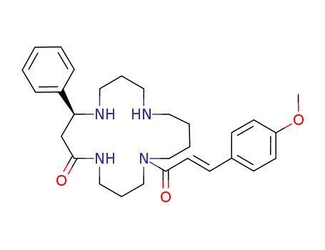 (-)-(S)-1-[(E)-3-(4-methoxyphenyl)prop-2-enoyl]-8-phenyl-1,5,9,13-tetraazacycloheptadecan-6-one