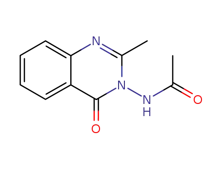Molecular Structure of 6761-05-3 (Acetamide, N-(2-methyl-4-oxo-3(4H)-quinazolinyl)-)