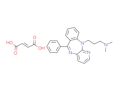 Molecular Structure of 83166-18-1 (N,N-Dimethyl-6-phenyl-11H-pyrido[2,3-b][1,4]benzodiazepine-11-propanamine (E)-butenedioate (1:1))