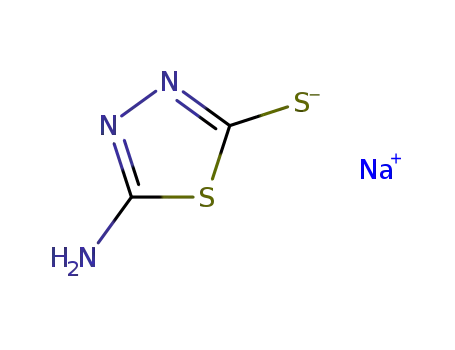 Molecular Structure of 38400-72-5 (1,3,4-Thiadiazole-2(3H)-thione, 5-amino-, monosodium salt)