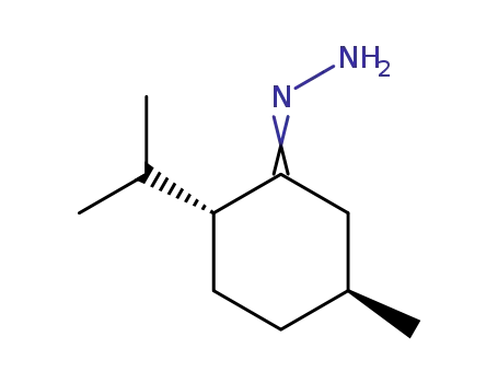 Molecular Structure of 222313-65-7 (Cyclohexanone, 5-methyl-2-(1-methylethyl)-, hydrazone, (1E,2R,5S)-rel- (9CI))