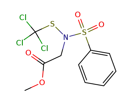 N-methoxycarbonylmethyl-N-trichloromethylthiobenzenesulfonamide