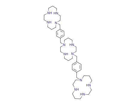 Molecular Structure of 414858-02-9 (1,4,8,11-Tetraazacyclotetradecane,
1,8-bis[[4-(1,4,8,11-tetraazacyclotetradec-1-ylmethyl)phenyl]methyl]-)