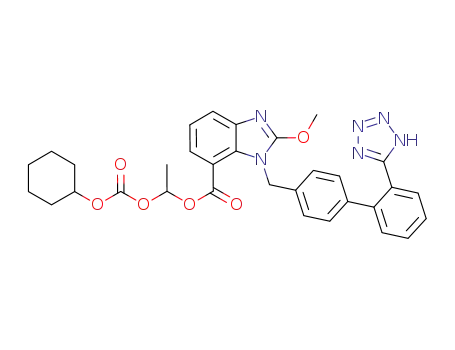 1-cyclohexyloxycarbonyloxyethyl 2-methoxy-3-[[4-[2-(2H-tetrazol-5-yl)phenyl]phenyl]methyl]benzimidazole-4-carboxylate