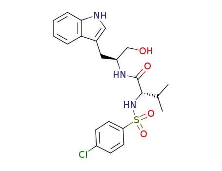 Molecular Structure of 190275-56-0 (N-(4-chlorophenylsulfonyl)-L-valyl-L-tryptophanol)