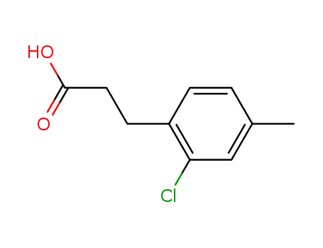 Molecular Structure of 124244-16-2 (3-(2-chloro-4-methyl-phenyl)-propionic acid)