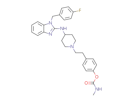 Methyl-carbamic acid 4-(2-{4-[1-(4-fluoro-benzyl)-1H-benzoimidazol-2-ylamino]-piperidin-1-yl}-ethyl)-phenyl ester