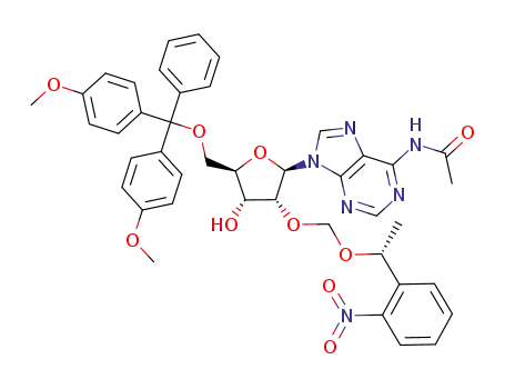 N-(9-{(2R,3R,4R,5R)-5-[Bis-(4-methoxy-phenyl)-phenyl-methoxymethyl]-4-hydroxy-3-[(R)-1-(2-nitro-phenyl)-ethoxymethoxy]-tetrahydro-furan-2-yl}-9H-purin-6-yl)-acetamide