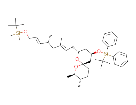 (2R,4R,6R,8R,9S)-2-<(5R)-8-<(tert-butyldimethylsilyl)oxy>-3,5-dimethyl-2(E),6(E)-octadien-1-yl>-4-<(tert-butyldiphenylsilyl)oxy>-8,9-dimethyl-1,7-dioxaspiro<5.5>undecane