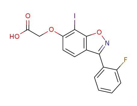 {[3-(2-fluorophenyl)-7-iodo-1,2-benzisoxazol-6-yl]oxy}acetic acid