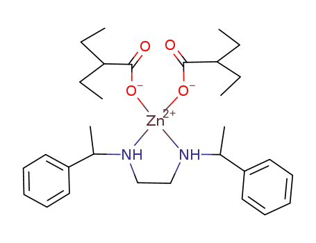 Zn((C<sub>2</sub>H<sub>5</sub>)2CHCO<sub>2</sub>)2[(S,S)-N,N'-ethylenebis(1-phenylethylamine)]