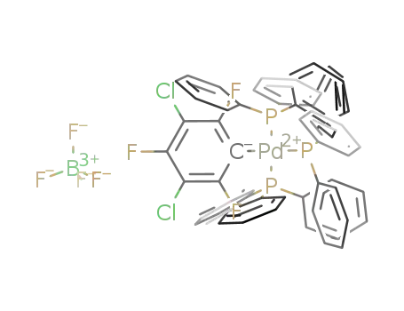 [Pd(3,5-C<sub>6</sub>Cl<sub>2</sub>F<sub>3</sub>)(PPh<sub>3</sub>)3](BF<sub>4</sub>)