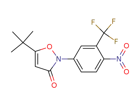 Molecular Structure of 119116-37-9 (5-t-butyl-2-(4-nitro-3-trifluoromethylphenyl)-4-isoxazolin-3-one)