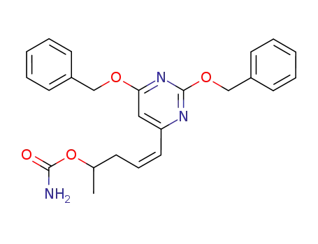 (+/-)-(4Z)-5-[2,6-bis(benzyloxy)-4-pyrimidinyl]-4-penten-2-(ol carbamate)