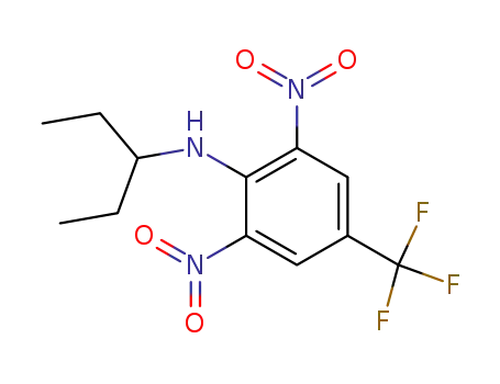 Molecular Structure of 5973-53-5 (Benzenamine, N-(1-ethylpropyl)-2,6-dinitro-4-(trifluoromethyl)-)