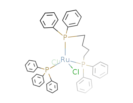 Molecular Structure of 88496-72-4 (RuCl2(1,4-bis(diphenylphosphino)butane)(PPh3))