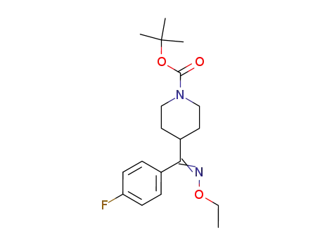 4-[ethoxyimino-(4-fluoro-phenyl)-methyl]-piperidine-1-carboxylic acid <i>tert</i>-butyl ester