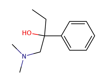 Molecular Structure of 5612-61-3 (1-(DIMETHYLAMINO)-2-PHENYL-2-BUTANOL)