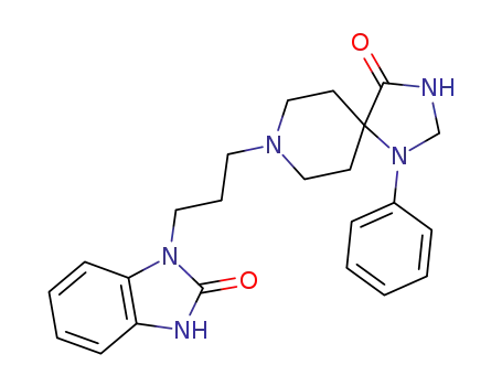 Molecular Structure of 62781-08-2 (1,3,8-Triazaspiro[4.5]decan-4-one,
8-[3-(2,3-dihydro-2-oxo-1H-benzimidazol-1-yl)propyl]-1-phenyl-)