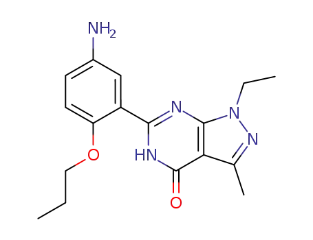 1-Ethyl-3-methyl-6-(2-propoxy-5-aminophenyl)-1,5-dihydro-pyrazolo[3,4-d]pyrimidin-4-one