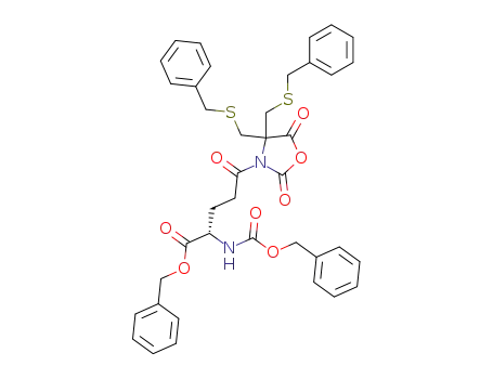 (S)-2-Benzyloxycarbonylamino-5-(4,4-bis-benzylsulfanylmethyl-2,5-dioxo-oxazolidin-3-yl)-5-oxo-pentanoic acid benzyl ester