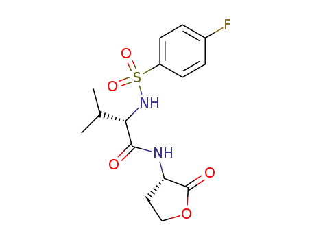 (2S)-2-((4-fluorophenyl)sulfonylamino)-3-methyl-N-((3S)-tetrahydro-2-oxo-3-furanyl)butanamide