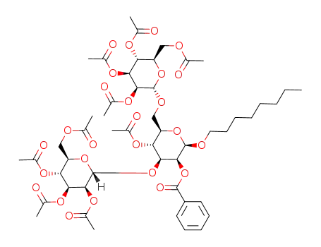 Benzoic acid (2R,3S,4S,5R,6R)-5-acetoxy-2-octyloxy-4-((2R,3S,4S,5R,6R)-3,4,5-triacetoxy-6-acetoxymethyl-tetrahydro-pyran-2-yloxy)-6-((2S,3S,4S,5R,6R)-3,4,5-triacetoxy-6-acetoxymethyl-tetrahydro-pyran-2-yloxymethyl)-tetrahydro-pyran-3-yl ester