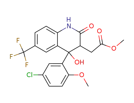[4-(5-chloro-2-methoxy-phenyl)-4-hydroxy-2-oxo-6-trifluoromethyl-1,2,3,4-tetrahydro-quinolin-3-yl]-acetic acid methyl ester
