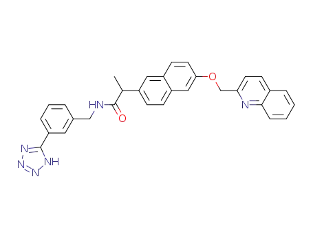 N-[3-(1H-5-tetrazolyl)phenylmethyl]-2-[6-(2-quinolinylmethoxy)-2-naphthyl]propanamide