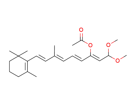 Molecular Structure of 160193-82-8 (13-acetoxy-13-desmethylretinal 15,15-dimethyl acetal)