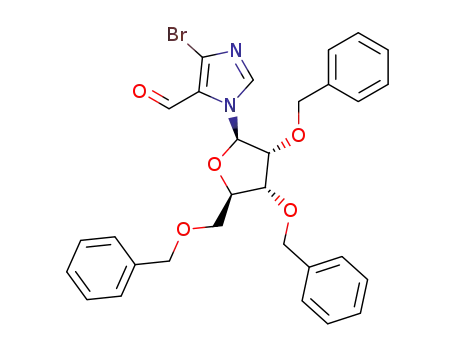 3-((2R,3R,4R,5R)-3,4-Bis-benzyloxy-5-benzyloxymethyl-tetrahydro-furan-2-yl)-5-bromo-3H-imidazole-4-carbaldehyde
