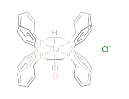 Molecular Structure of 157931-44-7 (Ru(CO)H[(C<sub>6</sub>H<sub>5</sub>)2P(CH<sub>2</sub>)2P(C<sub>6</sub>H<sub>5</sub>)2]2<sup>(1+)</sup>*Cl<sup>(1-)</sup>=[Ru(CO)H[(C<sub>6</sub>H<sub>5</sub>)2P(CH<sub>2</sub>)2P(C<sub>6</sub>H<sub>5</sub>)2]2]Cl)