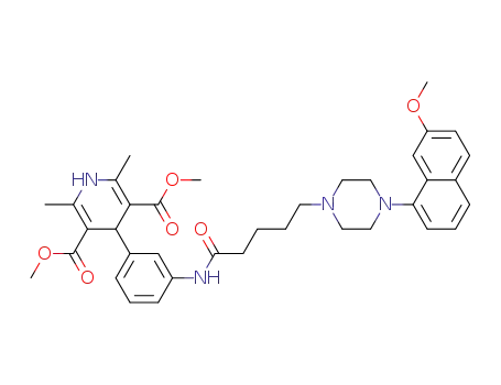 1,4-Dihydro-4-[3-[[5-[4-(7-methoxynaphthalen-1-yl)-piperazin-1-yl]-1-oxo-1-pentyl]amino]phenyl]-2,6-dimethyl-3,5-pyridinedicarboxylic acid, dimethyl ester