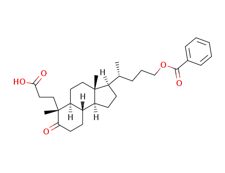 Benzoic acid (R)-4-[(3R,3aR,5aS,6R,9aS,9bS)-6-(2-carboxy-ethyl)-3a,6-dimethyl-7-oxo-dodecahydro-cyclopenta[a]naphthalen-3-yl]-pentyl ester